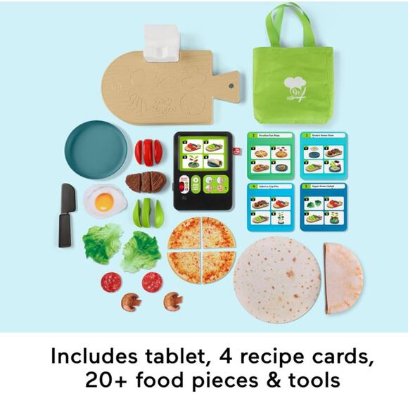 Fisher-Price Preschool Kitchen Playset Laugh & Learn 30-Piece Pretend Cooking - Picture 5 of 5